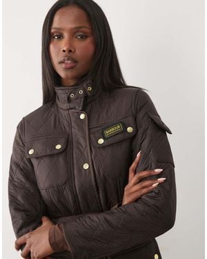 Barbour Polarquilt Gewatteerd Jack Met Riem - Grijs