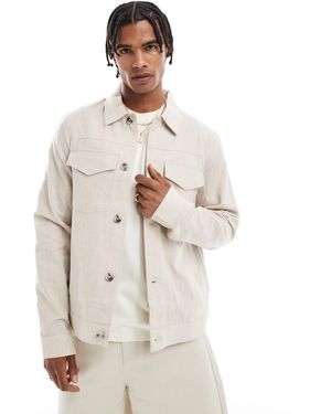 River Island Linen Western Jacket - White