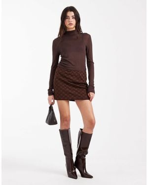 ASOS Mini-jupe courte - chocolat - Marron