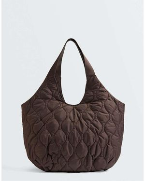 Oysho Borsa Shopper Trapuntata - Marrone
