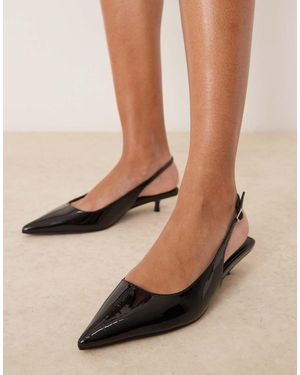 New Look Pointed Kitten Heeled Shoe - Natural