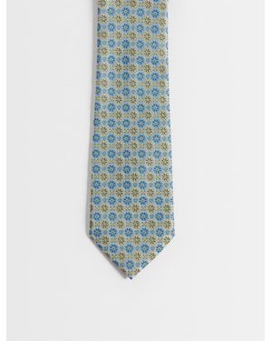 ASOS Vintage Floral Geometric Tie - Blue