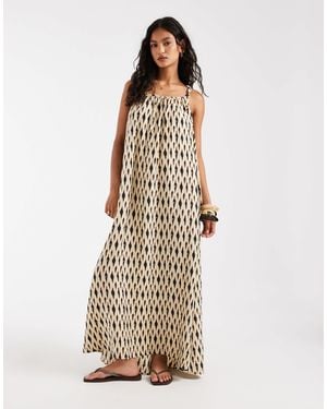 ONLY Robe longue sans manches avec imprimé - Blanc