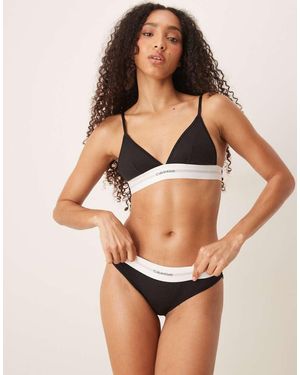 Calvin Klein Modal Rib Bikini Brief - Brown