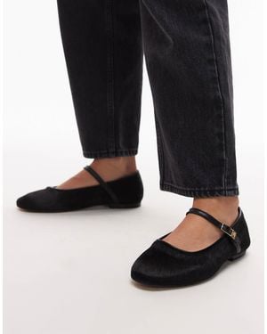 Tommy Hilfiger Pony Hair Mary Janes - Black