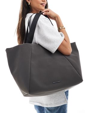 Pull&Bear Nylon Tote Bag - Grey