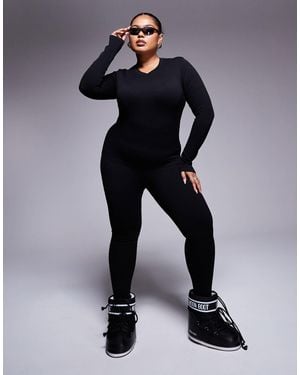 ASOS 4505 Ski & Snow 4505 Plus Ski Seamless Thermal Base Layer leggings - Blue