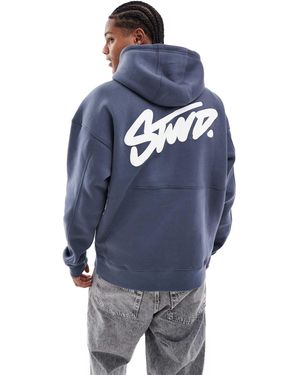 Pull&Bear Stwd Hoodie - Blue