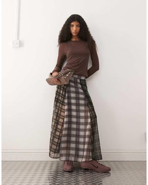 Reclaimed Vintage Midi Skirt - Brown