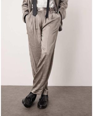 ASOS Pantaloni Da Abito Affusolati Oversize - Grigio