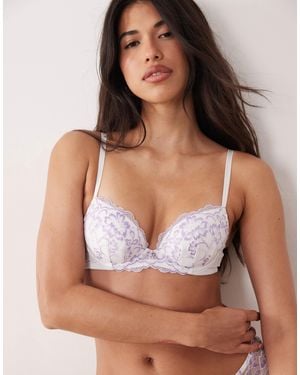 Ann Summers Sexy Lace Padded Plunge Bra - Brown