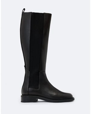 AllSaints Bales kniehohe lederstiefel - Schwarz