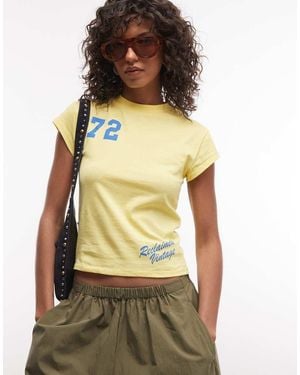 Reclaimed Vintage Collegiate Tee - Yellow