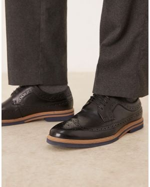 ASOS Lace Up Brogue Shoes - Black