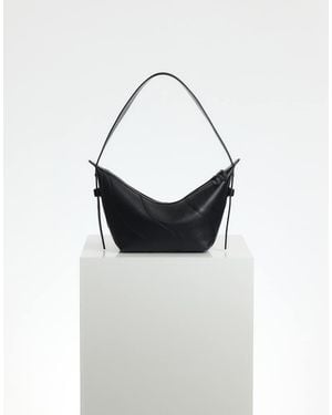 ARRANGE Crescent Leather Bag - Black