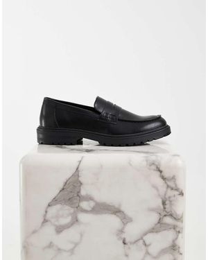 SEQWL Mocasines Negro Mate Con Suela Gruesa Pier De - Gris