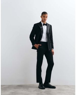 ASOS Slim Tuxedo Suit Trouser - Black