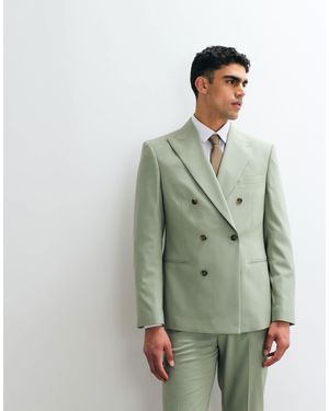 ASOS Slim Double Breasted Suit Jacket - Green