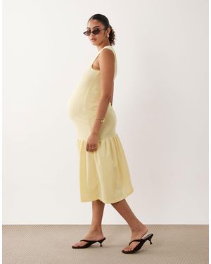 Mama.licious Mamalicious maternity – ärmelloses umstands-midikleid - Natur