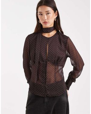 Miss Selfridge Blusa - Marrone