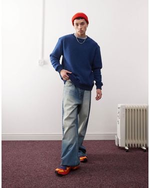 Deus Ex Machina Reo Textured Fleece Sweater - Blue