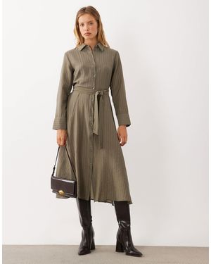 Mango Hemdblusenkleid - Natur