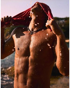 Bershka Collier orné - Marron