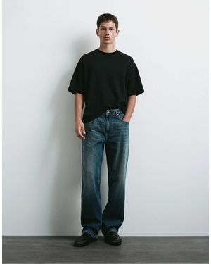 Pull&Bear Jean droit - foncé - Bleu