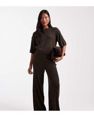 Only Petite Gebreide Broek - Zwart
