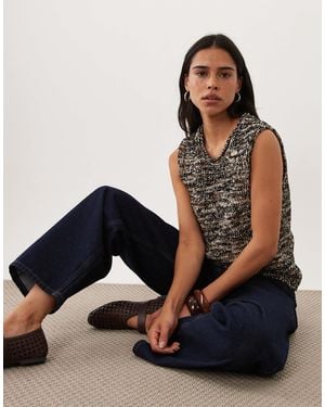 ARKET Strickweste aus wollmix mit bogenkantendetail - Blau