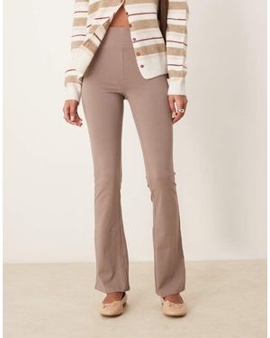 New Look Leggings De Campana Color Visón De -Neutro