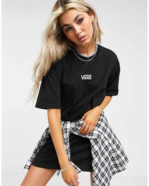 Vans – centre vee – t-shirt-kleid - Schwarz