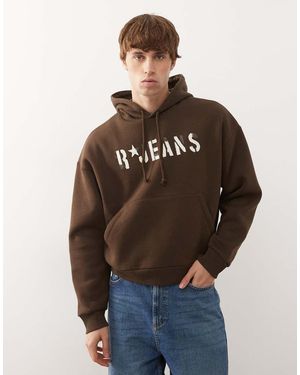 Reclaimed Vintage Appliqué Hoodie - Brown
