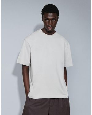 Weekday Camiseta De Punto Grueso De Corte Holgado En Marrón Topo - Gris