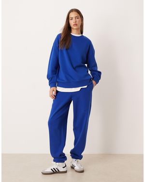 ASOS Ultimate Cuffed Brushback Jogger - Blue