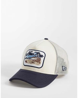 KTZ – 9forty – e trucker-kappe mit aufnäher - Weiß