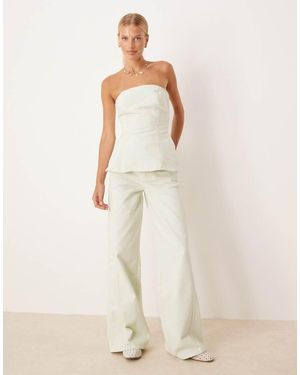 Mango Wide Leg Mid-waist Jean Co-ord - Natural