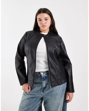 ONLY Faux Leather Jacket - Black