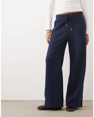 Abercrombie & Fitch High Rise Wide Leg Jogging Bottoms - Blue