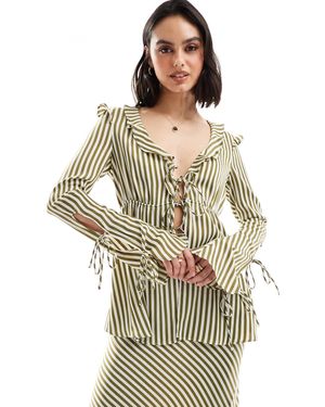Bardot – transparente bluse - Grün
