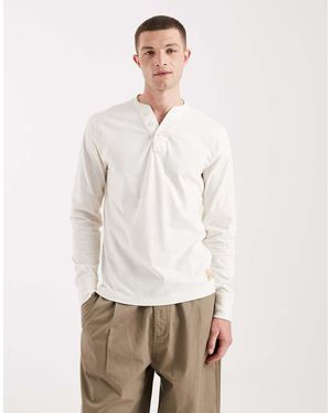 Hollister Long Sleeve Henley Top - White