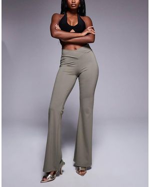 ASOS Slinky Base Layer Flares With V Waistband - Grey