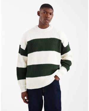 ASOS Oversized Knit Crew Neck Sweater - Green