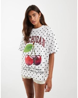 ASOS Oversized Tee With Slogan Graphic - White