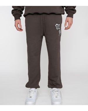 Multiply Apparel Joggingbroek Met Motief - Grijs