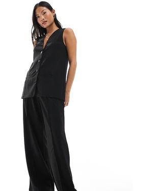 Vero Moda Pantaloni A Fondo Ampio - Nero