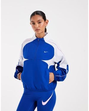 Nike Giacca Tempo Dri-Fit E Bianca - Blu