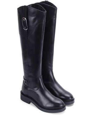 OFF THE HOOK – 'carnaby' – stylische, kniehohe lederstiefel - Blau