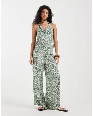 Vero Moda Wide Leg Trousers - Green