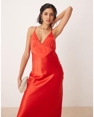 Bardot Capri Slip Dress - Red